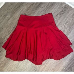 Lauren Ralph Lauren Women's Red A-Line Knee Length Skirt Size 10